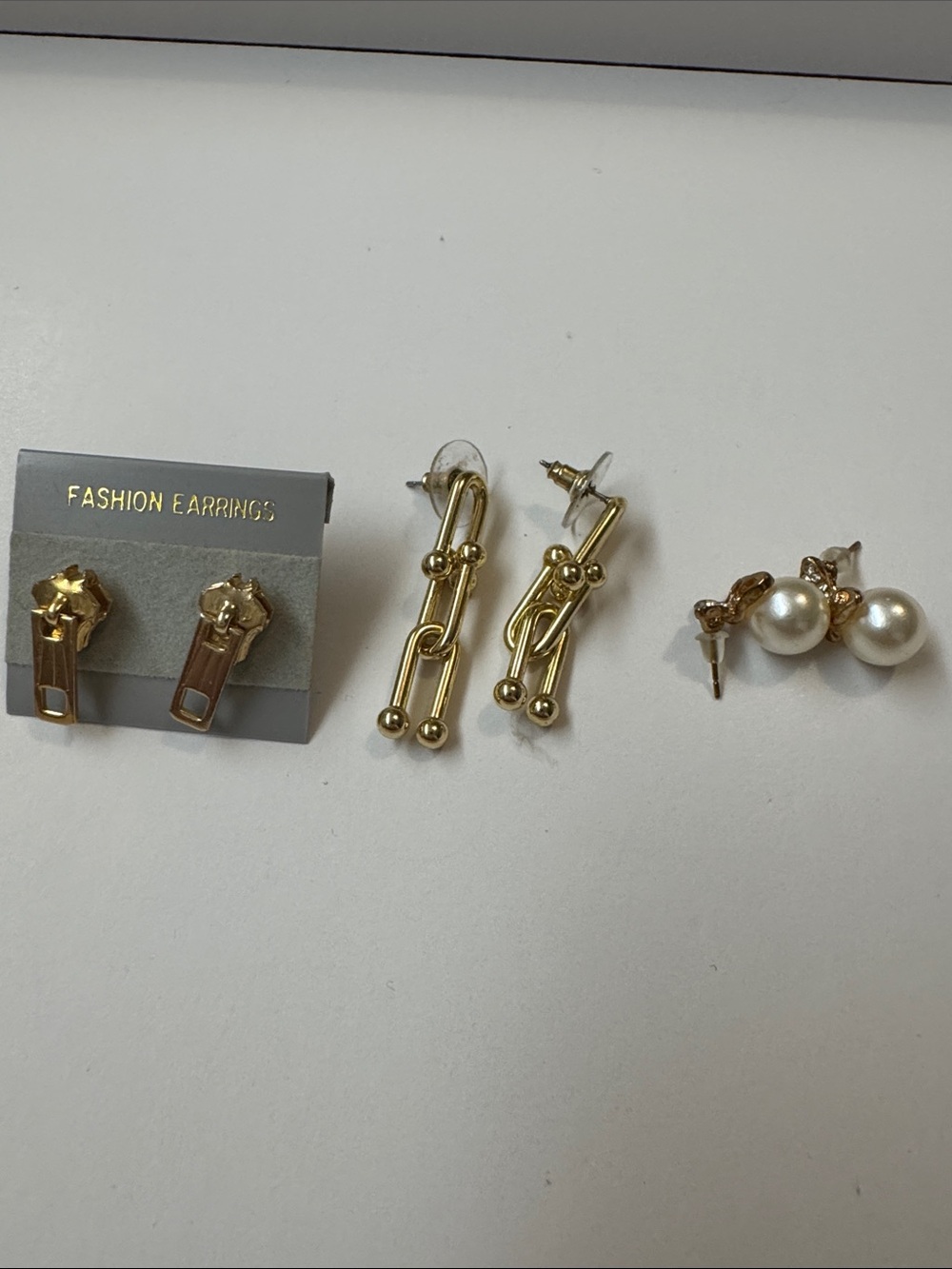 3 pair of Gold-Tone Earrings